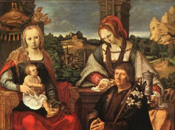 盧卡斯 凡 萊登 Madonna and Child with Mary Magdalene and a Donor 盧卡斯 凡 萊登 Madonna and Child with Mary Magdalene and a Donor